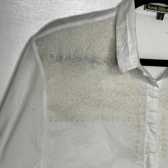 LOVE STITCH Embroidered Top - Picture 3 of 3